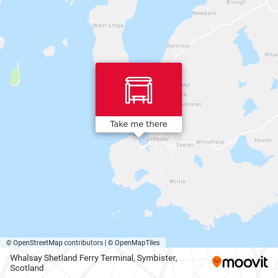 Whalsay Shetland Ferry Terminal, Symbister map