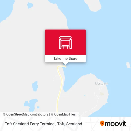 Toft Shetland Ferry Terminal, Toft map