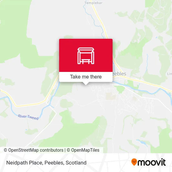 Neidpath Place, Peebles map