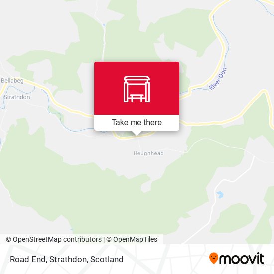 Road End, Strathdon map