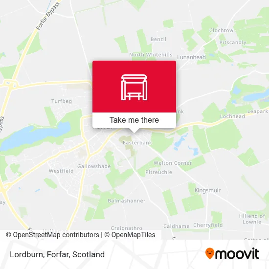Lordburn, Forfar map