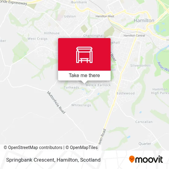 Springbank Crescent, Hamilton map