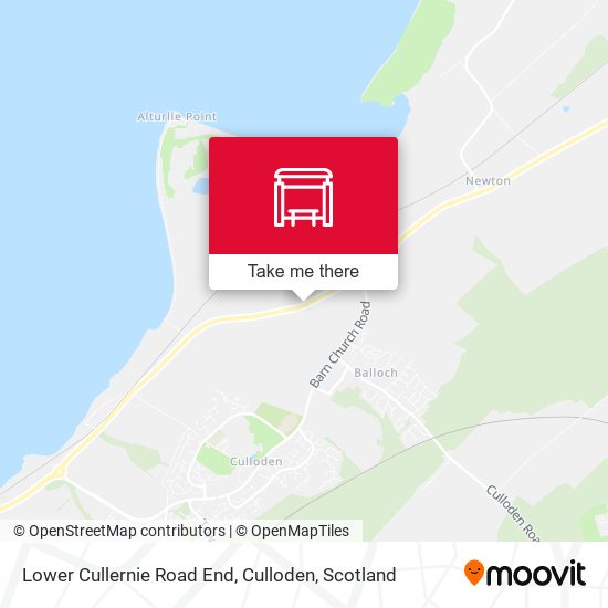 Lower Cullernie Road End, Culloden map