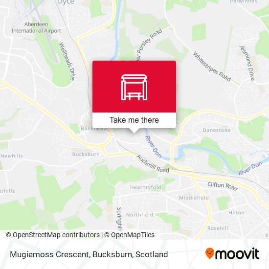 Mugiemoss Crescent, Bucksburn map