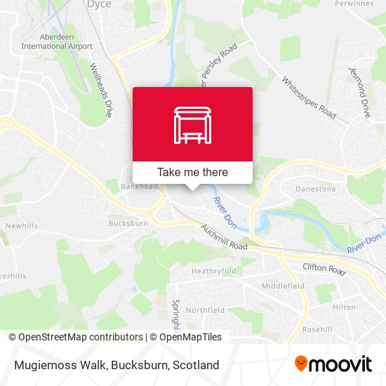 Mugiemoss Walk, Bucksburn map