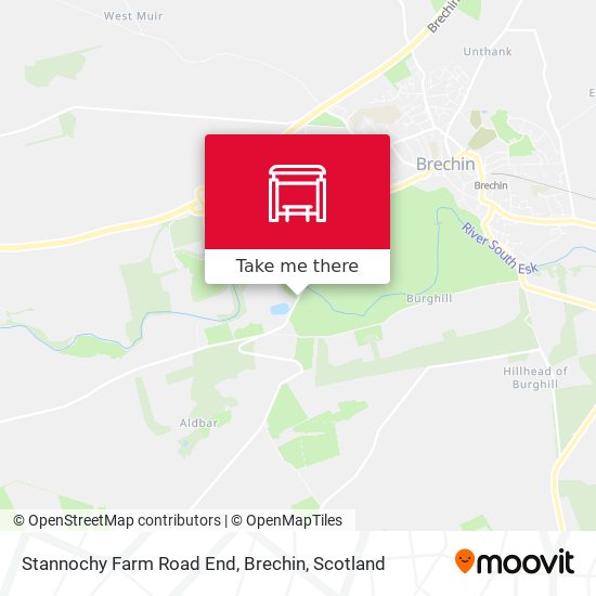 Stannochy Farm Road End, Brechin map