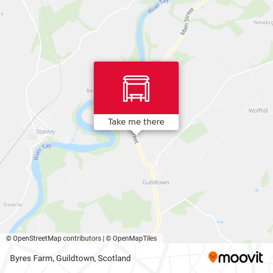 Byres Farm, Guildtown map