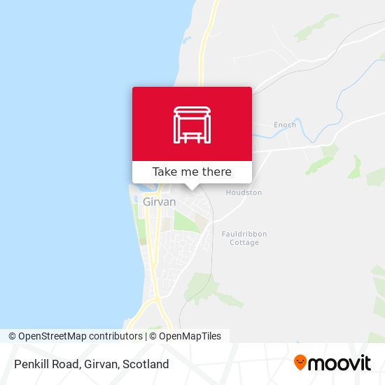 Penkill Road, Girvan map
