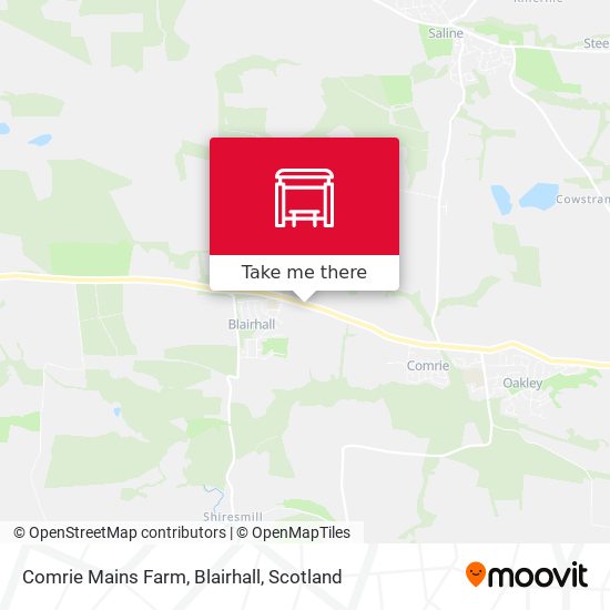 Comrie Mains Farm, Blairhall map