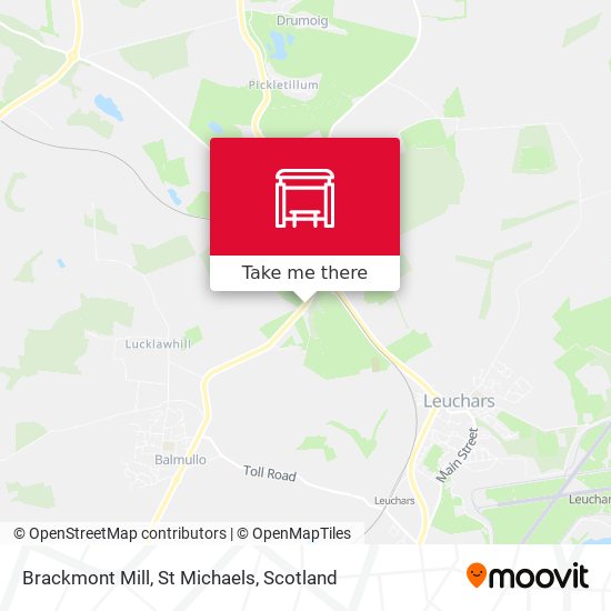 Brackmont Mill, St Michaels map