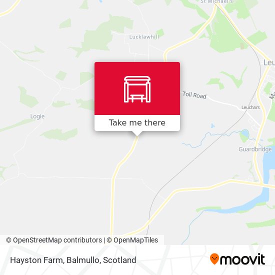 Hayston Farm, Balmullo map