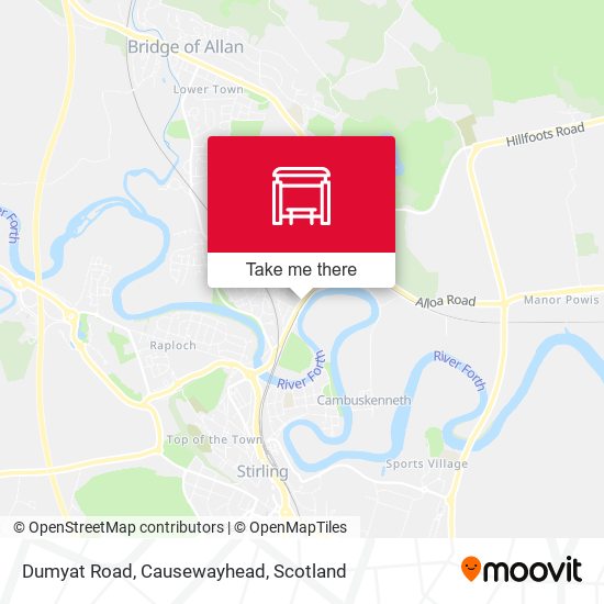 Dumyat Road, Causewayhead map