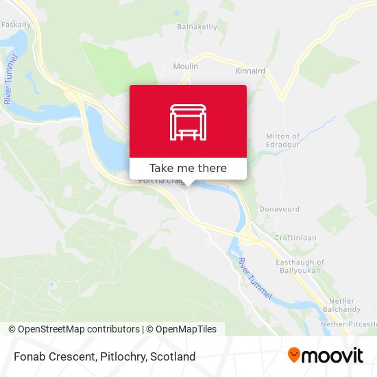 Fonab Crescent, Pitlochry map