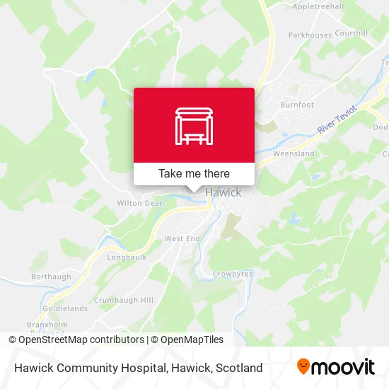 Hawick Community Hospital, Hawick map