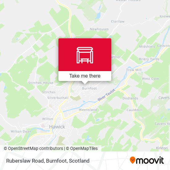 Ruberslaw Road, Burnfoot map
