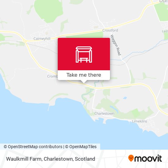 Waulkmill Farm, Charlestown map