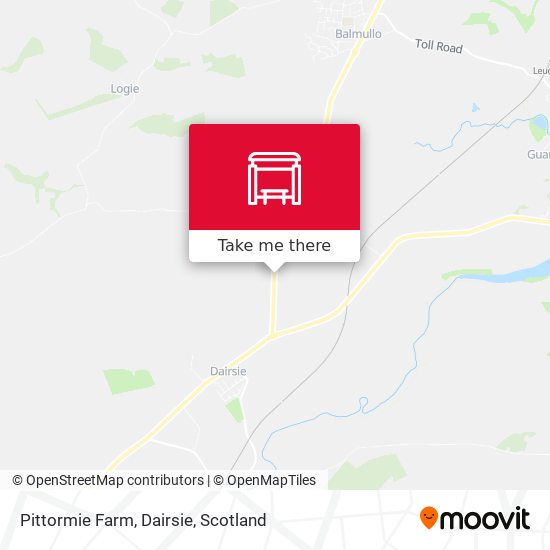 Pittormie Farm, Dairsie map