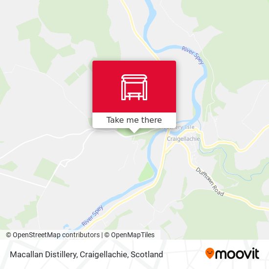 Macallan Distillery, Craigellachie map