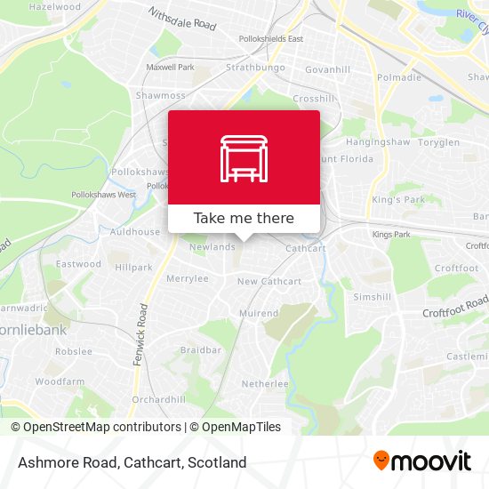 Ashmore Road, Cathcart map