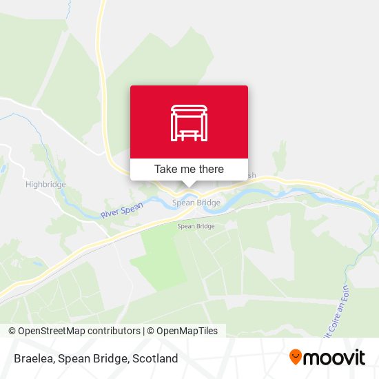 Braelea, Spean Bridge map