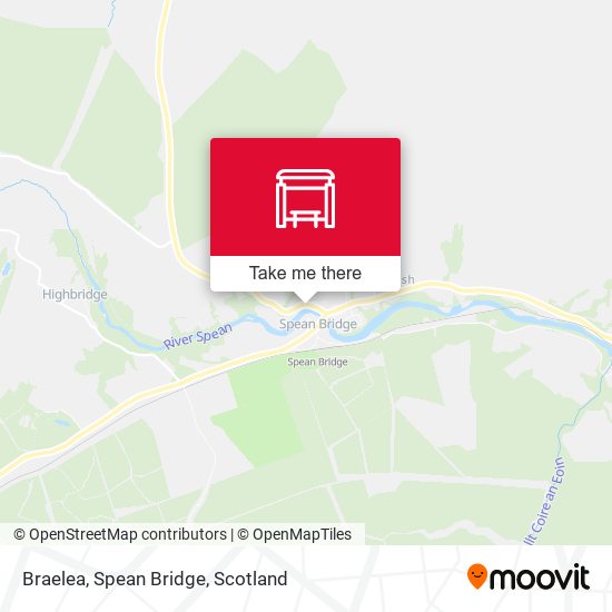 Braelea, Spean Bridge map