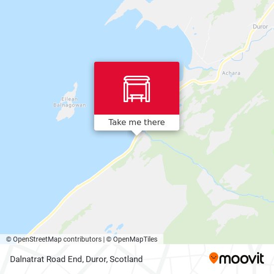 Dalnatrat Road End, Duror map
