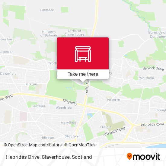 Hebrides Drive, Claverhouse map