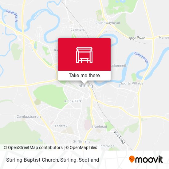 Stirling Baptist Church, Stirling map