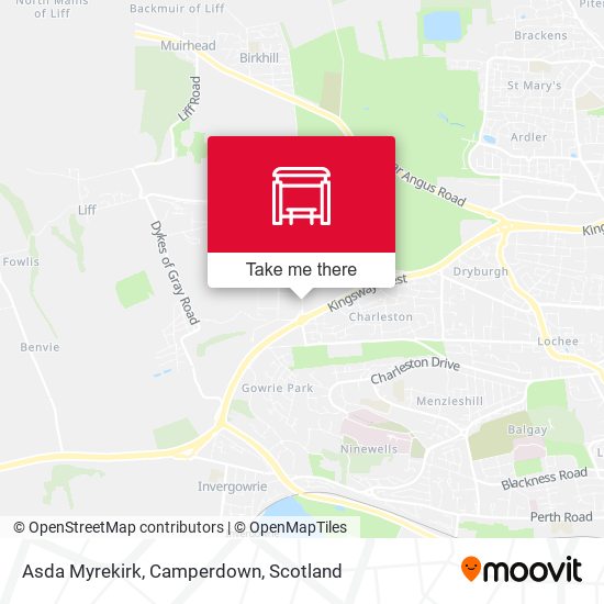 Asda Myrekirk, Camperdown map