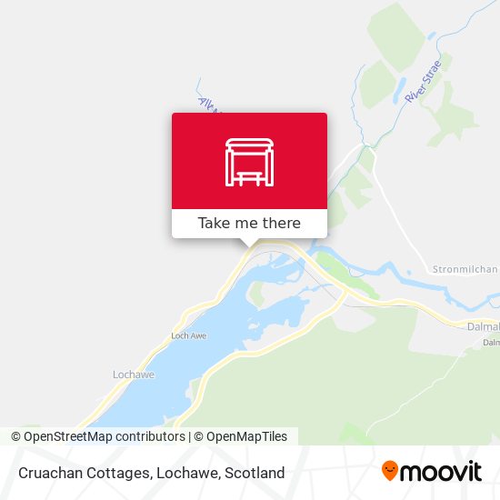 Cruachan Cottages, Lochawe map