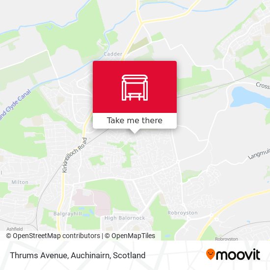Thrums Avenue, Auchinairn map