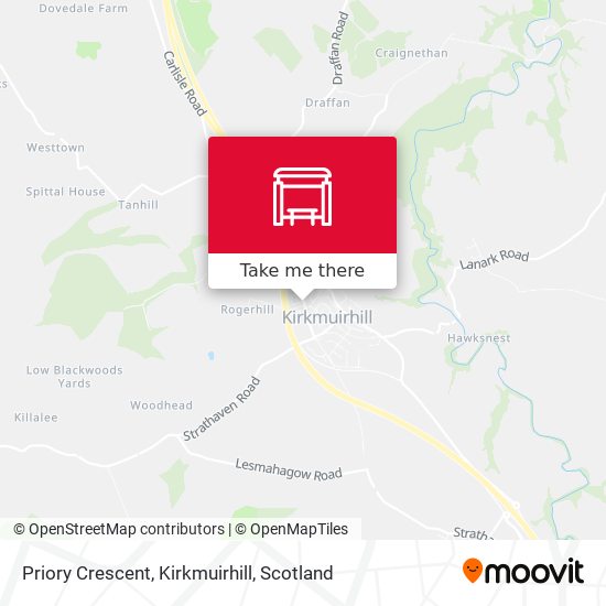 Priory Crescent, Kirkmuirhill map