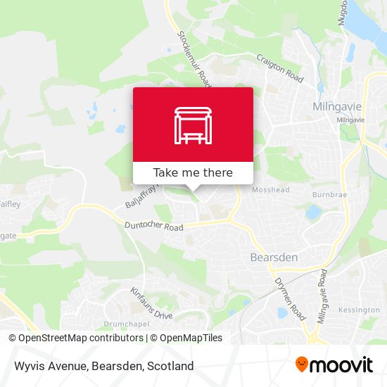 Wyvis Avenue, Bearsden map