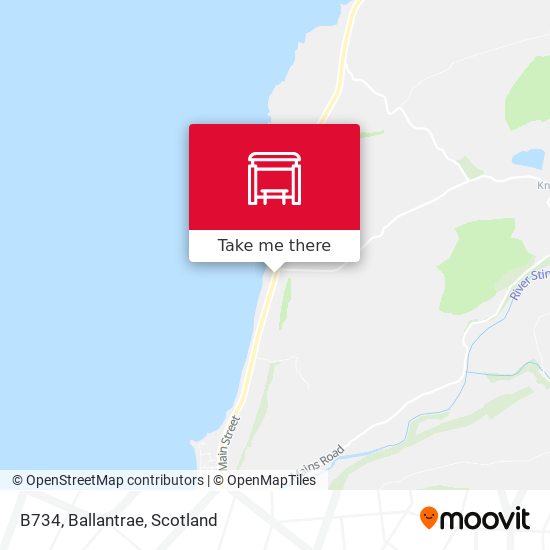 B734, Ballantrae map