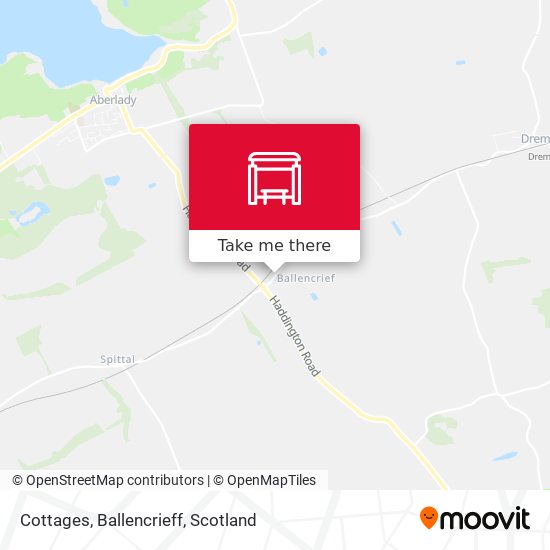 Cottages, Ballencrieff map