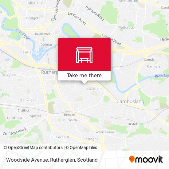 Woodside Avenue, Rutherglen map