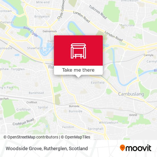 Woodside Grove, Rutherglen map