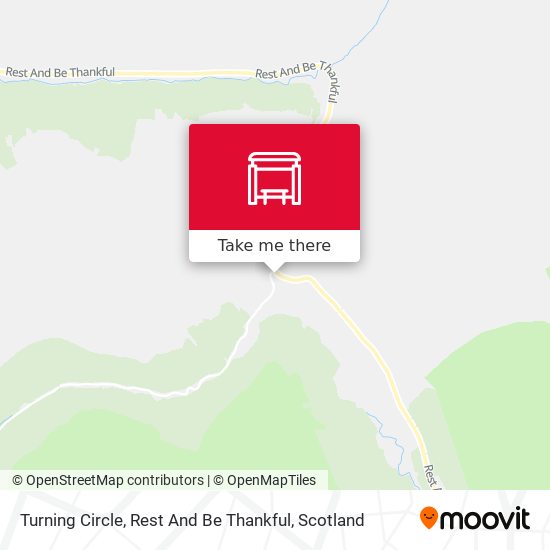 Turning Circle, Rest And Be Thankful map