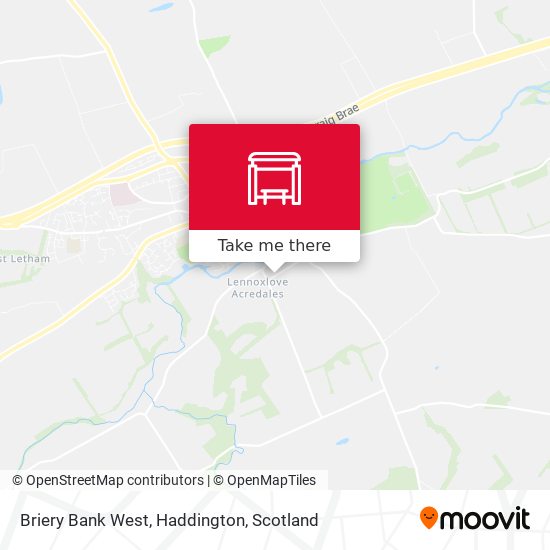 Briery Bank West, Haddington map