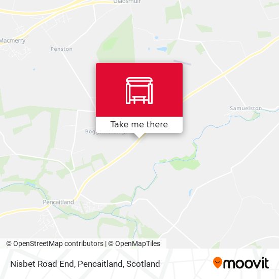 Nisbet Road End, Pencaitland map