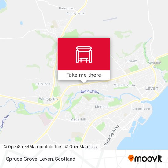 Spruce Grove, Leven map