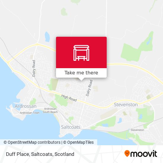 Duff Place, Saltcoats map