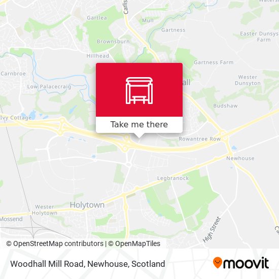 Woodhall Mill Road, Newhouse map
