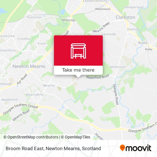 Broom Road East, Newton Mearns map