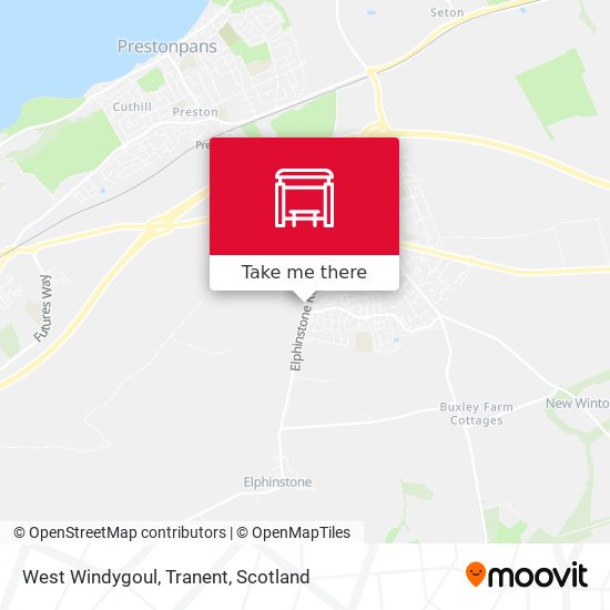 West Windygoul, Tranent map