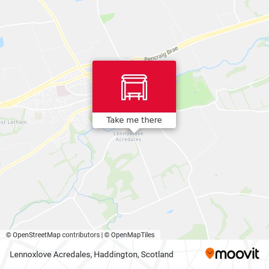 Lennoxlove Acredales, Haddington map