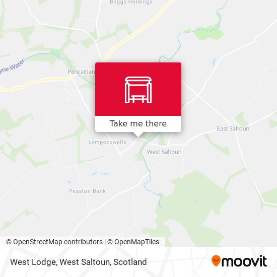 West Lodge, West Saltoun map