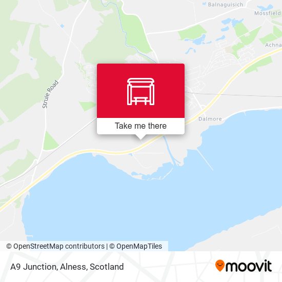 A9 Junction, Alness map
