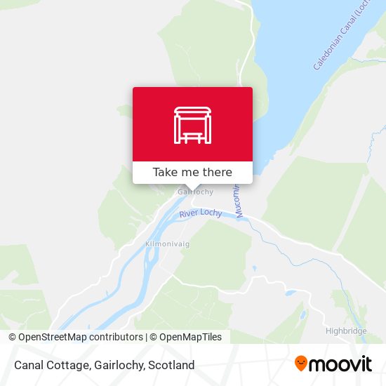 Canal Cottage, Gairlochy map