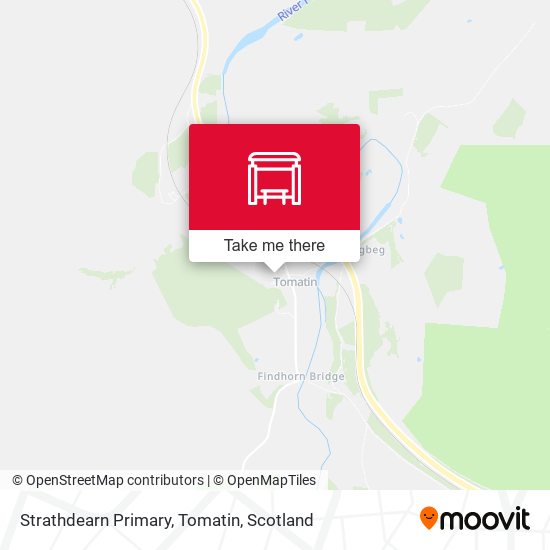 Strathdearn Primary, Tomatin map